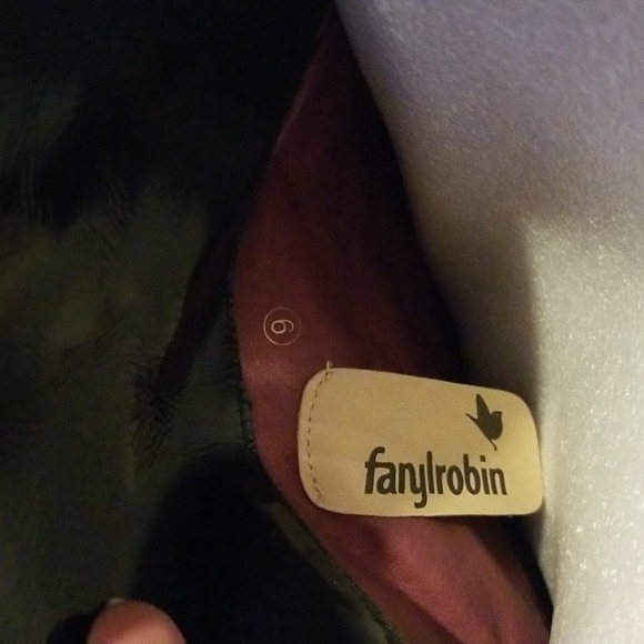 Farylrobin Tall Knee High Shiny Black Boots with Side Zip and Button - 9 - Picture 5 of 5